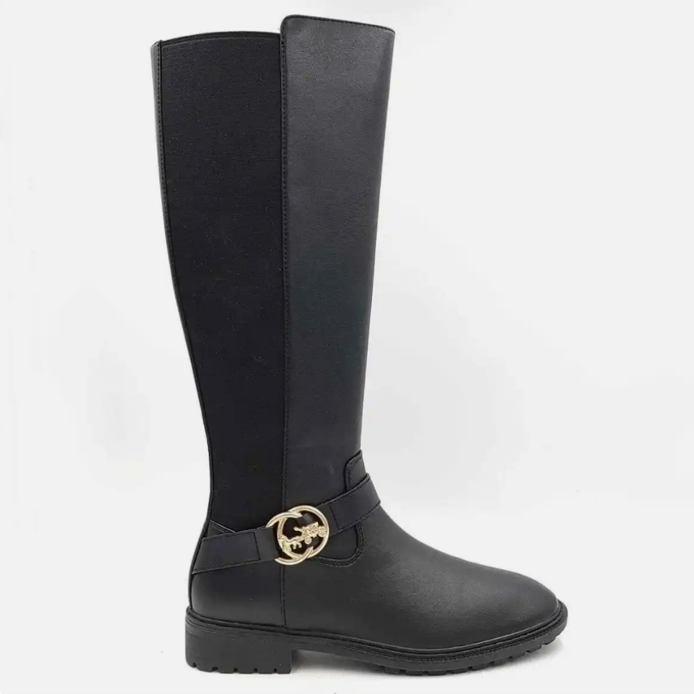 Coach Farrah Leather Riding Boot with Buckle-5B
